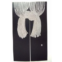 Noren / Japanese Split Curtain / Motif of Serizawa / 縄のれん Rope Curtain / Kyoto   272750670505